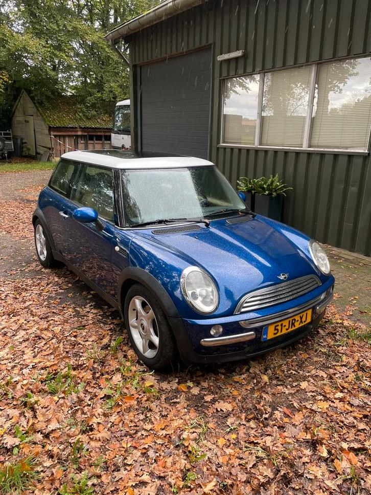 Mini 1.6 16V  AUT 2002 Blauw PANORAMA DAK, Auto's, Mini, Particulier, Benzine, E, Hatchback, Automaat, Origineel Nederlands, Blauw