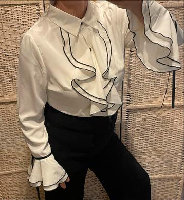 Witte blouse met roesjes - XXL - Nieuw beschikbaar voor biedingen