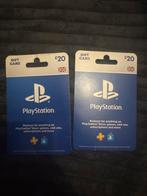 2x PlayStation Gift Card, Tickets en Kaartjes, Kortingen en Cadeaubonnen