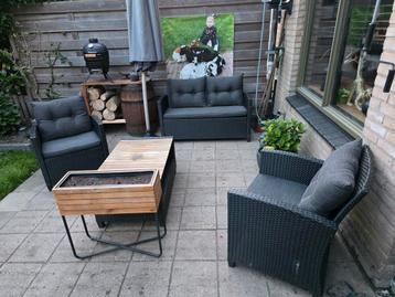 Rotan tuinset loungeset bank en stoelen  beschikbaar voor biedingen