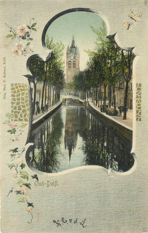 (300-439-029) Delft Oud Delft, Verzamelen, Ansichtkaarten | Nederland, Zuid-Holland, Verzenden