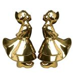 Heinen Delfts Blauw, Kissing Couple, gold, 30 cm, Ophalen of Verzenden, Industrieweg 7, 3881LB Putten, Info@heinendelftsblauw.nl