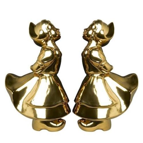 Heinen Delfts Blauw, Kissing Couple, gold, 30 cm, Huis en Inrichting, Woonaccessoires | Overige, Nieuw, Ophalen of Verzenden