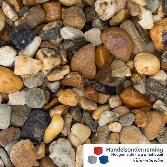 Boerengrind bonte afgeronde siergrind drainagegrind erf tuin, Tuin en Terras, Grind, Keien en Split, Overige materialen, Verzenden