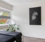 Canvas Panter Schilderij Zwart Wit - 75x115cm, Ophalen