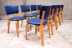 Alvar Aalto stoelen, Vijf, Zes of meer stoelen, Blauw, Gebruikt, Hout