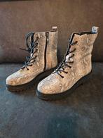 Leren bikerboots veterlaarzen slangenprint leer, Kleding | Dames, Schoenen, Nieuw, Lage of Enkellaarzen, Ophalen of Verzenden