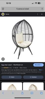 Zwarte Egg Chair - 155x90x64 cm tuinstoel, Ophalen, Zwart, Nieuw, Metaal