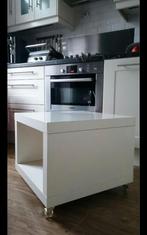 Salontafel mini op wieltjes, Huis en Inrichting, Ophalen, Vierkant, 50 tot 100 cm, Zo goed als nieuw