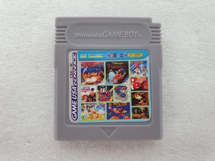 Nintendo GB: 32 in 1, Spelcomputers en Games, Games | Nintendo Game Boy, Gebruikt, Avontuur en Actie, 1 speler, Vanaf 3 jaar, Ophalen of Verzenden