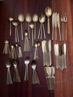 Compleet bestekset midcentury vintage messing, Verzenden, Gebruikt, Overige materialen, Bestekset