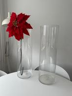 Set van 2 vazen, Overige kleuren, 50 tot 75 cm, Ophalen of Verzenden, Glas