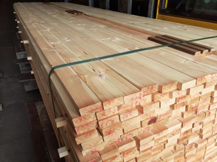 Partij 175 stuks Grenen Rhombus latten 22x52x3600mm, Tuin en Terras, Palen, Balken en Planken, Nieuw, Planken, 250 cm of meer