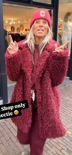Hip & Go | Teddy curly jacket bordeaux/burgundy | One size, Ophalen of Verzenden, Nieuw