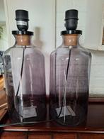 Set van 2 glazen lampen, Ophalen, Zo goed als nieuw, Modern