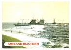 35257 Ameland 1980 bij storm Veerboot Gelopen met postzegel