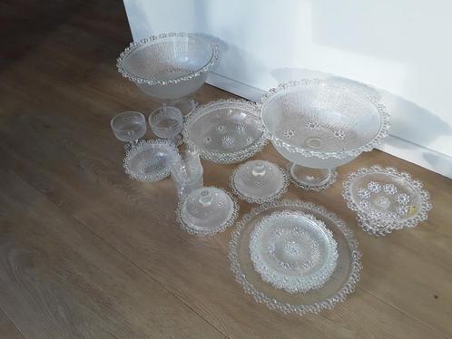 Vintage glazen servies Masserini Barocco Italië, vanaf prijs, Huis en Inrichting, Keuken | Servies, Zo goed als nieuw, Schaal of Schalen
