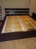 Donkerbruin 2-persoons IKEA ledikant 180x200, Ophalen, Bruin, Tweepersoons, 180 cm