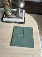 13x13 cm tegels mat Jade groen handvorm, Ophalen of Verzenden, Zo goed als nieuw, Glas of Kopje