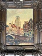 Antiek schilderij van oud Rotterrdam, Antiek en Kunst, Kunst | Schilderijen | Klassiek, Ophalen of Verzenden