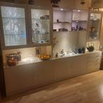 Witte vitrine kast met verlichting, Ophalen, Gebruikt, 200 cm of meer, 150 tot 200 cm