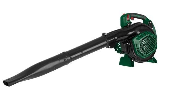 Benzine bladblazer en -zuiger, Tuin en Terras, Bladblazers, Zo goed als nieuw, Handgedragen, Benzine, Met opvangzak, Met versnipperfunctie