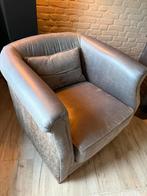 Leren Clubfauteuil, Ophalen of Verzenden, Gebruikt, Leer, 75 tot 100 cm