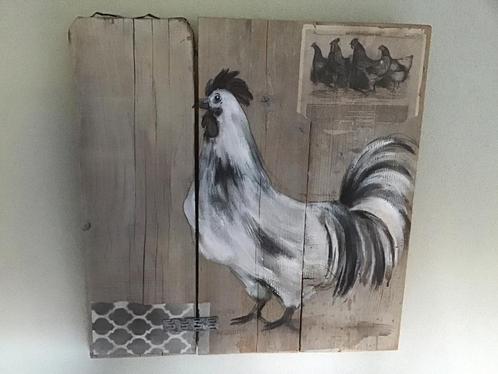 Mooie “ ets” op houten paneel, Huis en Inrichting, Woonaccessoires | Schilderijen, Tekeningen en Foto's, Zo goed als nieuw, Overige typen