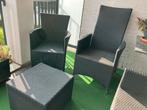 Tuinstoelen set: 2x laag, 2x verstelbaar hoog, Ophalen, 4 zitplaatsen, Kunststof, Gebruikt
