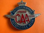 British Columbia CAA Automobile Canada badge bordje logo., Ophalen of Verzenden, Gebruikt, Gebruiksvoorwerp