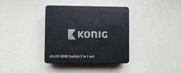 König 4K HDMI Switch - 2 in 1 out beschikbaar voor biedingen