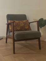 Vintage Ekenäset Fauteuil velours, Huis en Inrichting, Fauteuils, Ophalen, Gebruikt, 75 tot 100 cm, 50 tot 75 cm