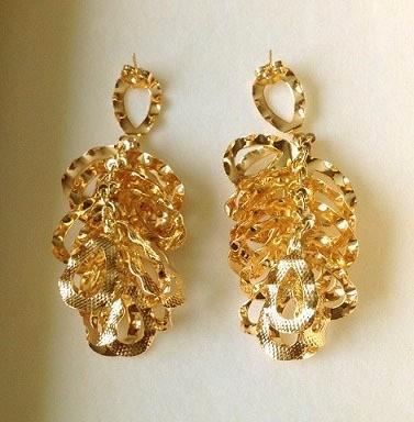 Oorbellen goud 18K oorhangers - hangers blaadjes, Sieraden, Tassen en Uiterlijk, Oorbellen, Nieuw, Hangers, Goud, Goud, Verzenden