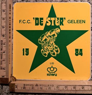 Vintage sticker Fietscross Club BMX de ster Geleen  beschikbaar voor biedingen