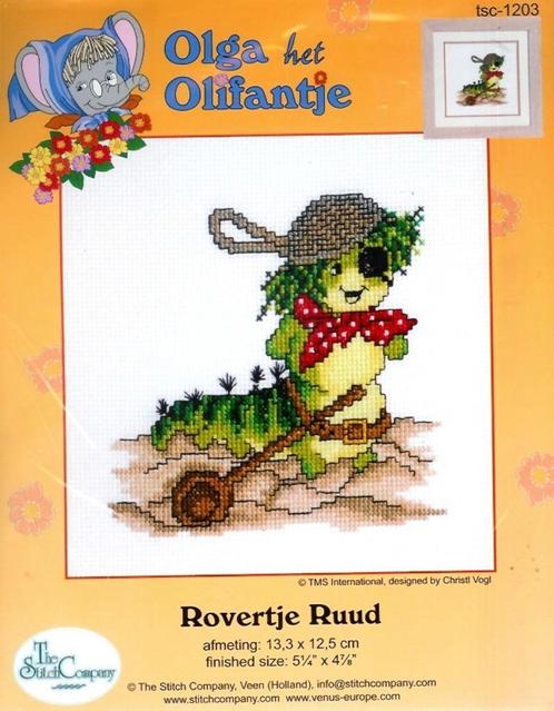 Cado SALE OLGA 't OLIFANTJE BORDUURPAKKET  ROVERTJE RUUD, Hobby en Vrije tijd, Borduren en Borduurmachines, Nieuw, Borduurpakket