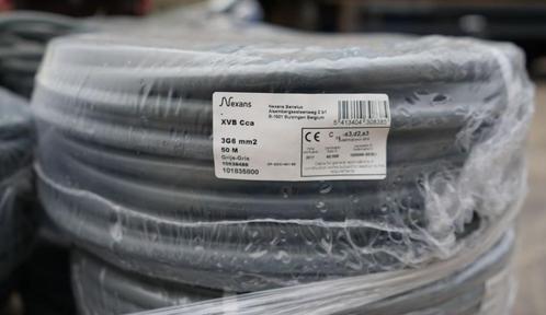 Half geld grijze kabel  3G6 rollen 50 meter + meterkasten, Doe-het-zelf en Verbouw, Elektra en Kabels, Nieuw, Kabel of Snoer, Ophalen
