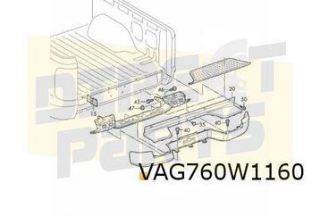 Volkswagen Amarok (9/10-) Achterbumper (bij PDC) (2ZZ chrome beschikbaar voor biedingen