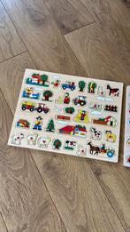 grote kinderpuzzel hout (boerderij), Ophalen of Verzenden, 10 tot 50 stukjes, Gebruikt