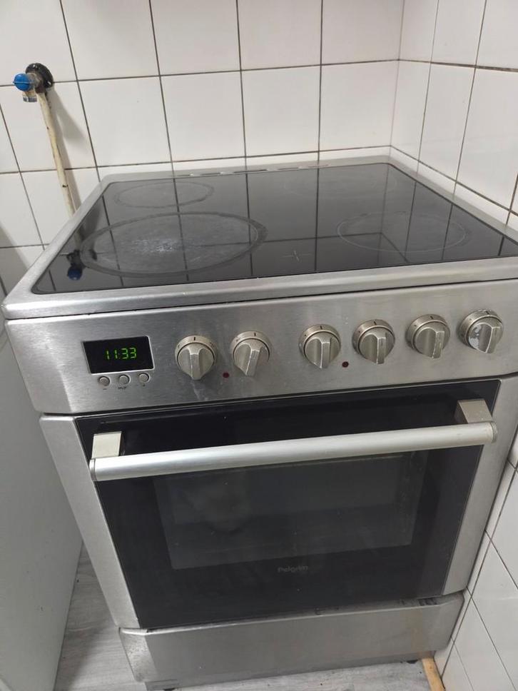 Pelgrim keramisch fornuis met perilex, Witgoed en Apparatuur, Fornuizen, Gebruikt, Vrijstaand, Keramisch, 4 kookzones, 85 tot 90 cm