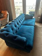 Koningsblauwe 3-zits bank - 230x100 cm, Ophalen, Gebruikt, Driepersoons, 75 tot 100 cm