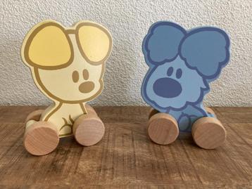 Set Woezel & Pip houten figuren. 15 cm hoog. PRIMA staat. beschikbaar voor biedingen