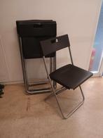 4 IKEA Klapstoelen - Gebruikt, Ophalen, Gebruikt, Zwart, Vier