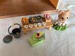 Sylvanian families schoolkantine incl kat, Ophalen of Verzenden, Zo goed als nieuw, Poppenhuis