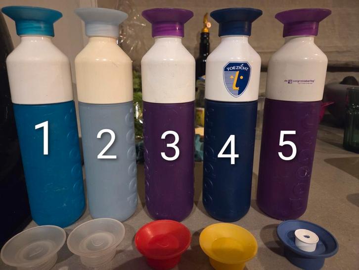 Dopper Flessen Set + Extra Doppen, Huis en Inrichting, Keuken | Keukenbenodigdheden, Gebruikt, Ophalen of Verzenden