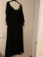 Elegante zwarte galajurk, Galajurk, Zwart, Maat 46/48 (XL) of groter, Nieuw