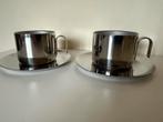 Italwaber Guido Bergna Douwe Egberts roestvrijstalen kopjes, Overige materialen, Ophalen of Verzenden, Zo goed als nieuw, Overige stijlen