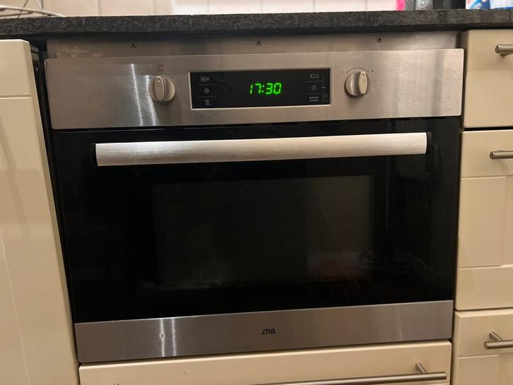 Etna combi magnetron oven inbouw, Witgoed en Apparatuur, Magnetrons, Gebruikt, Inbouw, Combimagnetron, 45 tot 60 cm, Grill, Draaiplateau