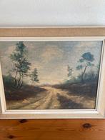 Ingelijst olieverfschilderij “ Lage Vuursche “ 47 x 37,5 cm, Antiek en Kunst, Kunst | Schilderijen | Klassiek, Ophalen