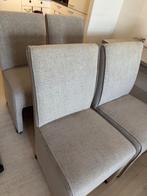 4 Eetkamerstoelen (met wieltjes), Huis en Inrichting, Stoelen, Ophalen, Gebruikt, Grijs, Vier