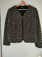 Zwart-bruin jasje Hermann Lange maat 46, Kleding | Dames, Zwart, Ophalen of Verzenden, Zo goed als nieuw, Jasje